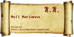 Moll Marianna névjegykártya